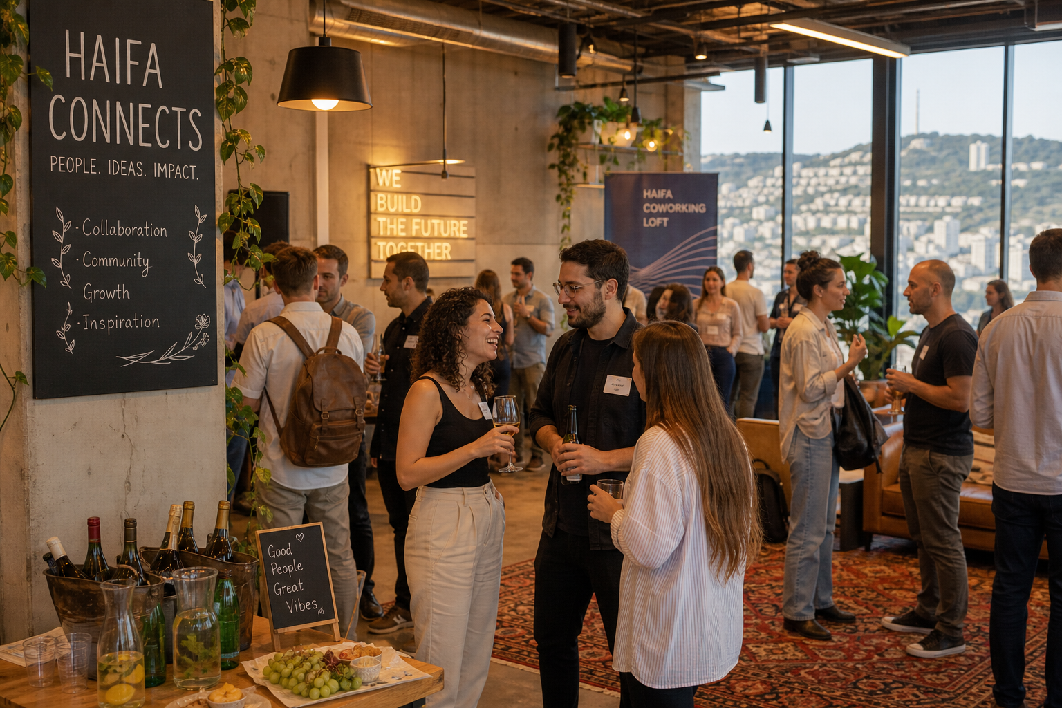 Community networking event in the loft